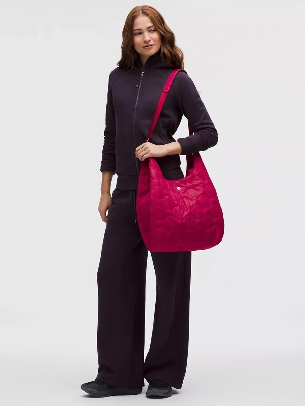 NWT Lululemon Quilty Pleasures Shoulder Bag 14L Berry Rumble